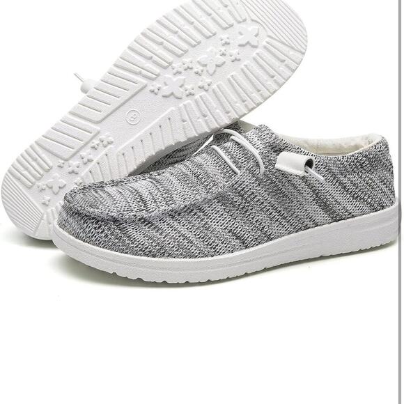 Women's Lightweight Casual Loafers Slip On Deck Shoes Breathable Canvas Size 10 - Picture 5 of 7